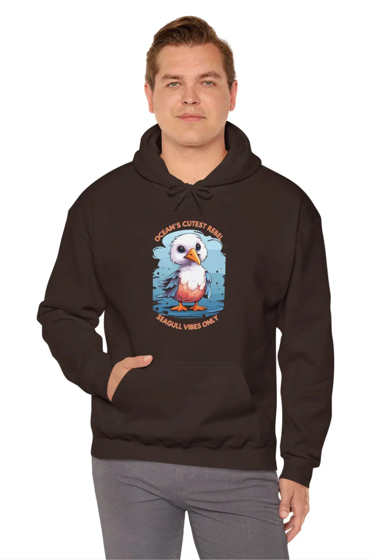 Ocean’s Cutest Bird Hoodie – Seagull Vibes Only, Cozy Sweatshirt, Beach Lover Gift, Cute Animal Apparel, Summer Casual Wear